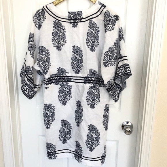 NWT Anthropologie Kaftan Kimono Embroidered Boho Top - Picture 6 of 8